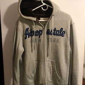 Aeropostale fur lined zip up hoodie